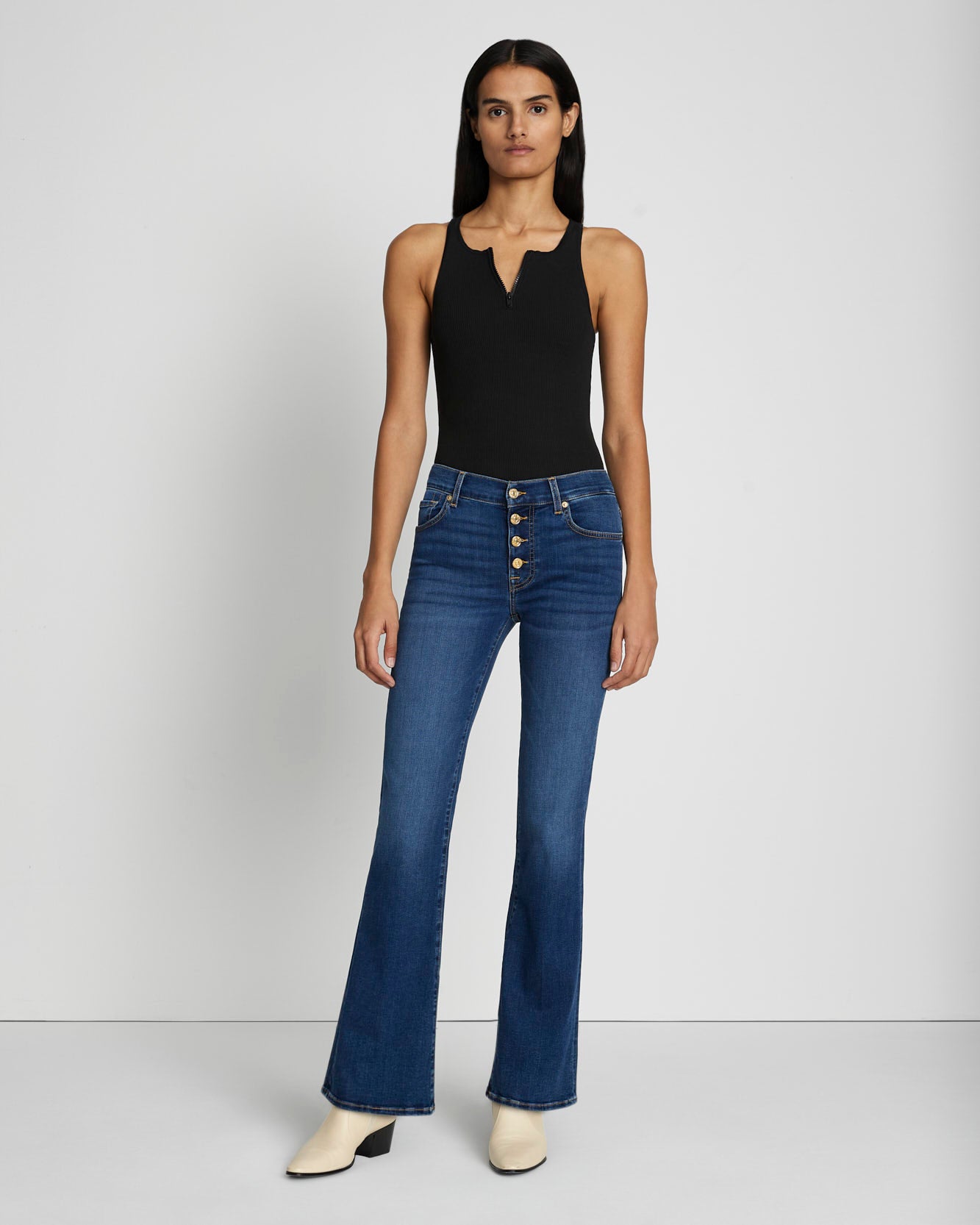 Blue Panel Carpenter Wide-Leg Jeans by Andersson Bell on Sale