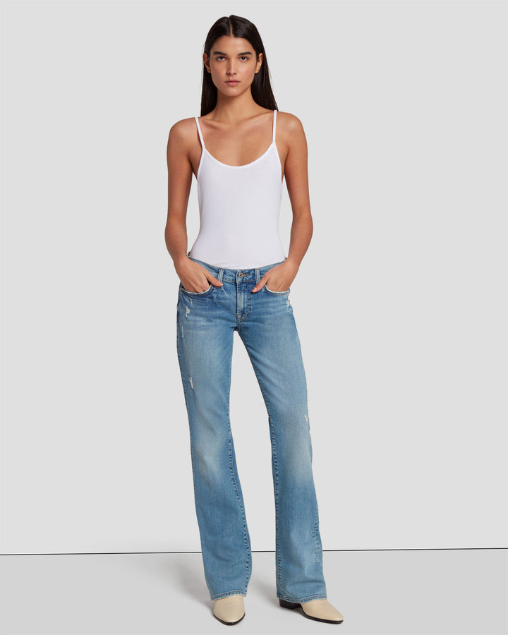 7 For All Mankind Low-Rise Original Bootcut Jeans in NY Dark