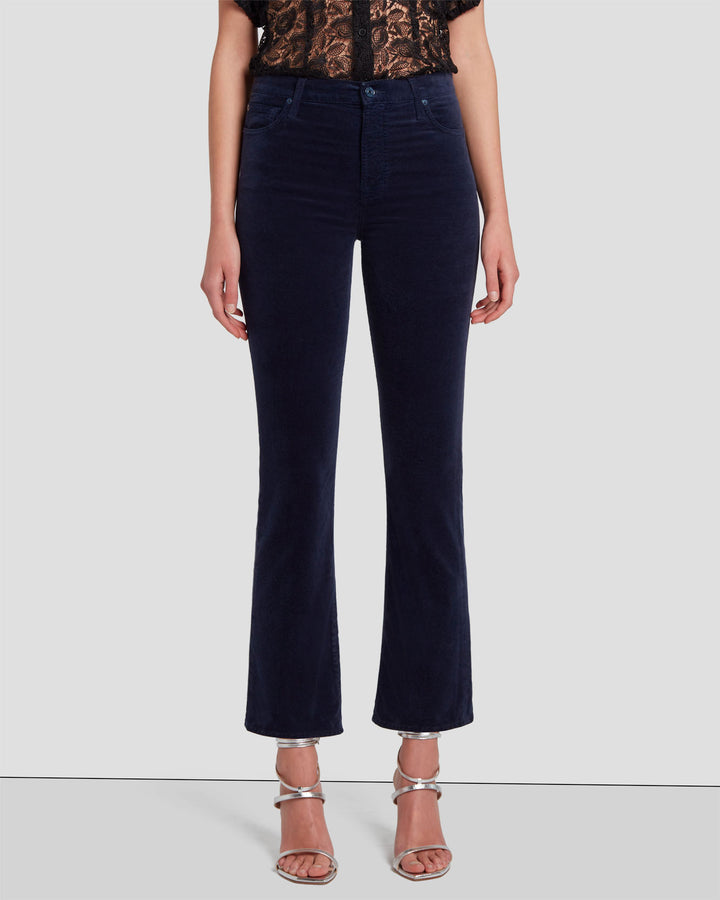 Velvet High Waist Slim Kick in Ink