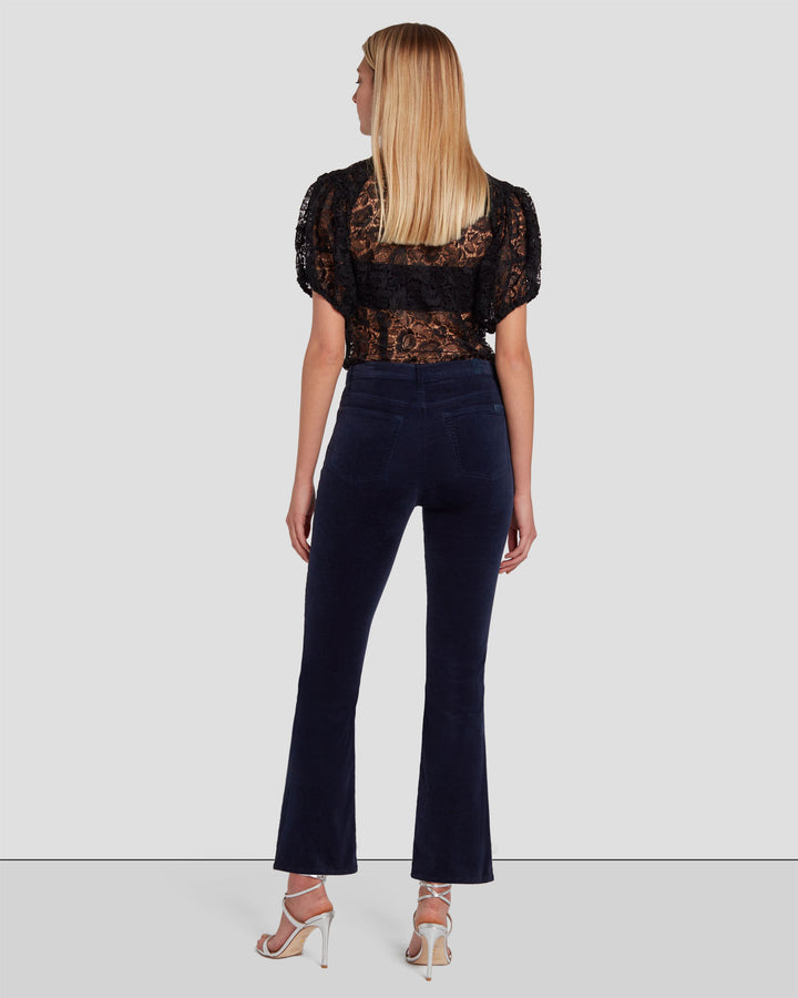 Velvet High Waist Slim Kick in Ink