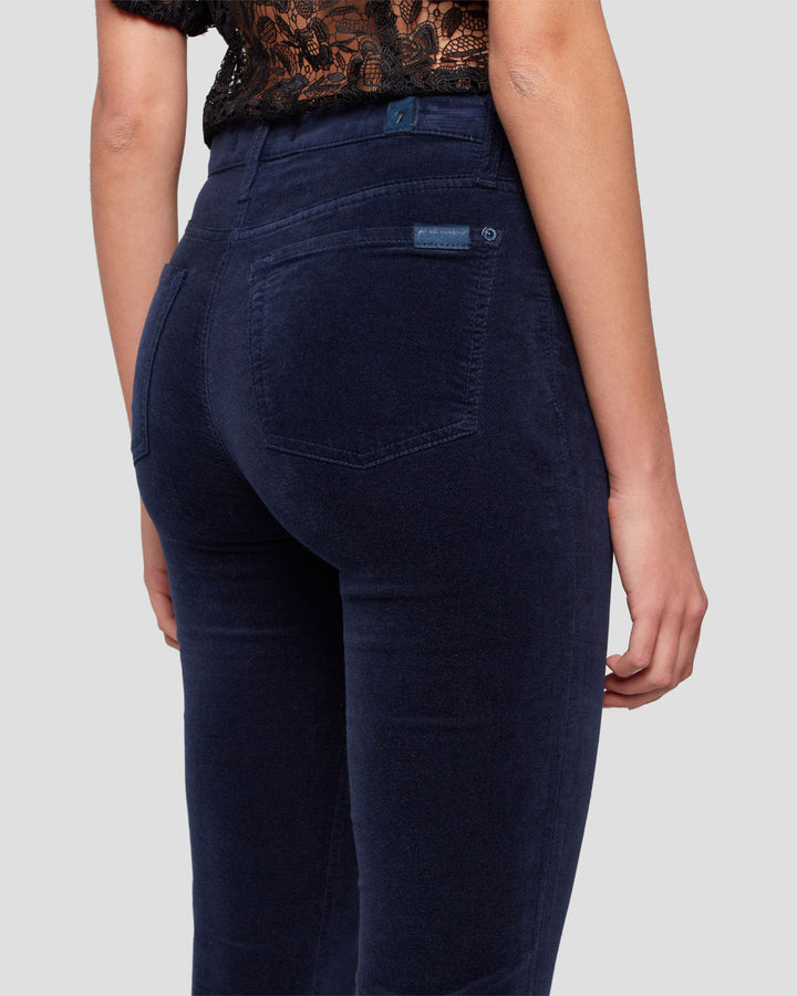Velvet High Waist Slim Kick in Ink