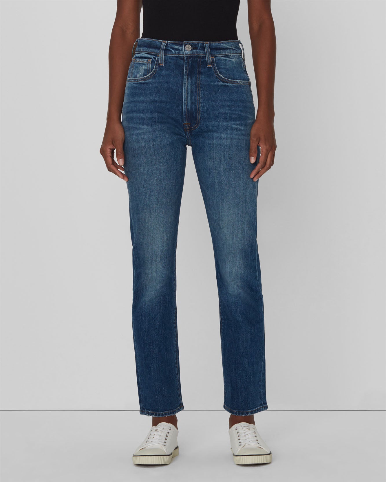 デニム・ジーパン 7 For All Mankind 'Easy Slim Ankle' jeans Beauty Denim Easy Slim Cropped In Pinyon | 7 For All Mankind