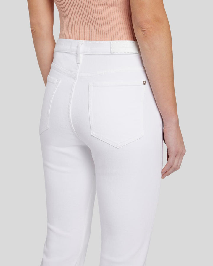 デニム・ジーパン 7 FOR ALL MANKIND 'Easy Slim Ankle' jeans White Slim Illusion High Waist Ankle Skinny in Luxe White | 7 For