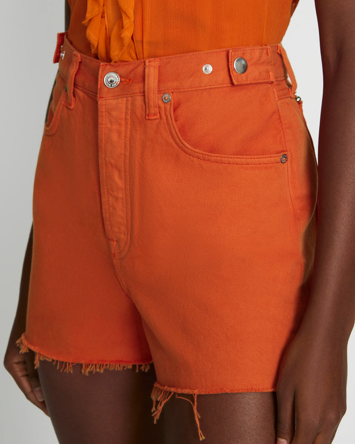Buy Belliskey Orange Denim Shorts for Women's Online @ Tata CLiQ