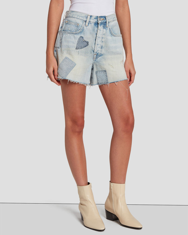 Easy Ruby Short in Iris Patchwork | 7 For All Mankind