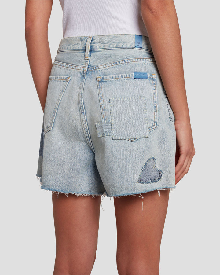 Easy Ruby Short in Iris Patchwork | 7 For All Mankind