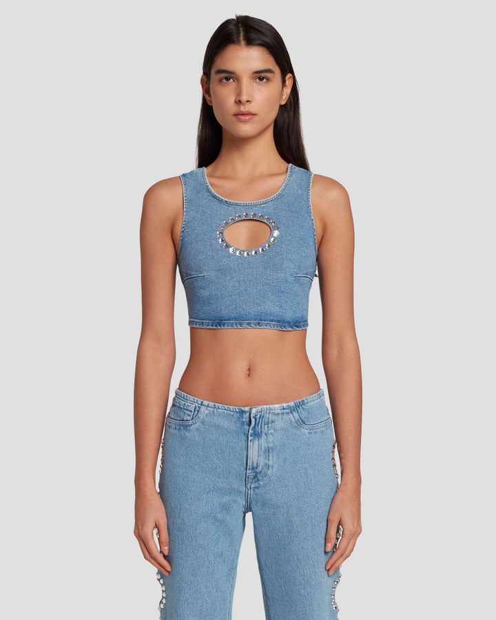 7FAM X ADR Cropped Top in Vibe | 7 For All Mankind