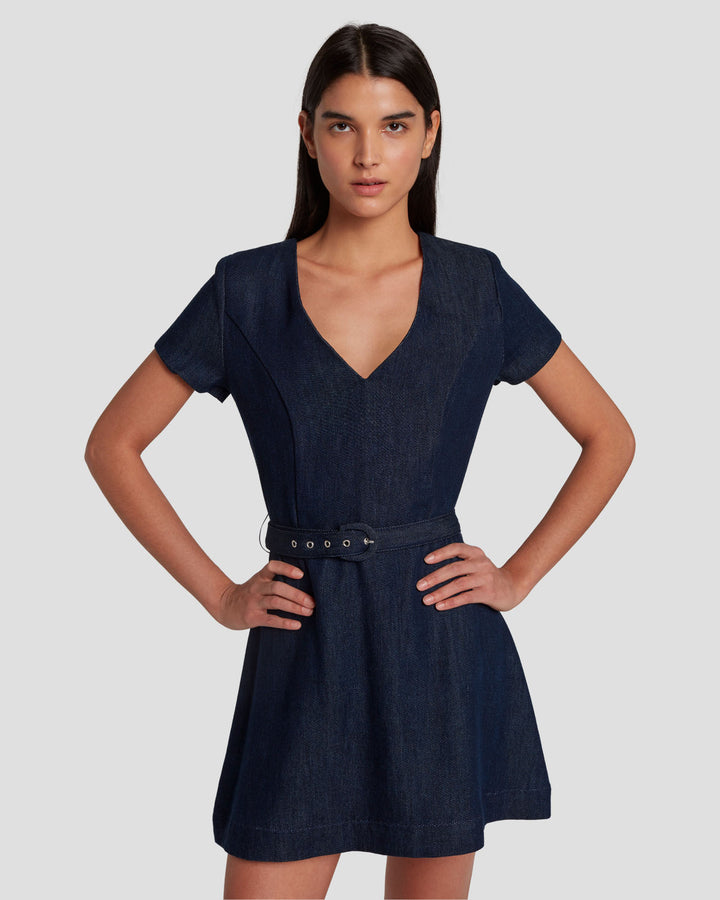 Peripheral Light Wash Button-Front Denim Skater Mini Dress | Mini skater  dress, Best casual outfits, Summer dress outfits