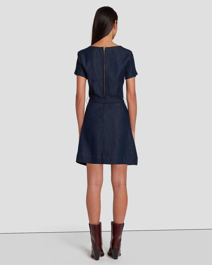 Buy PlusS Women Blue Denim Embellished Fit And Flare Dress - Dresses for  Women 7255876 | Myntra