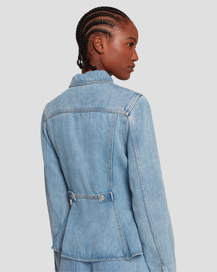 7 for all mankind women's denim jacket best sale