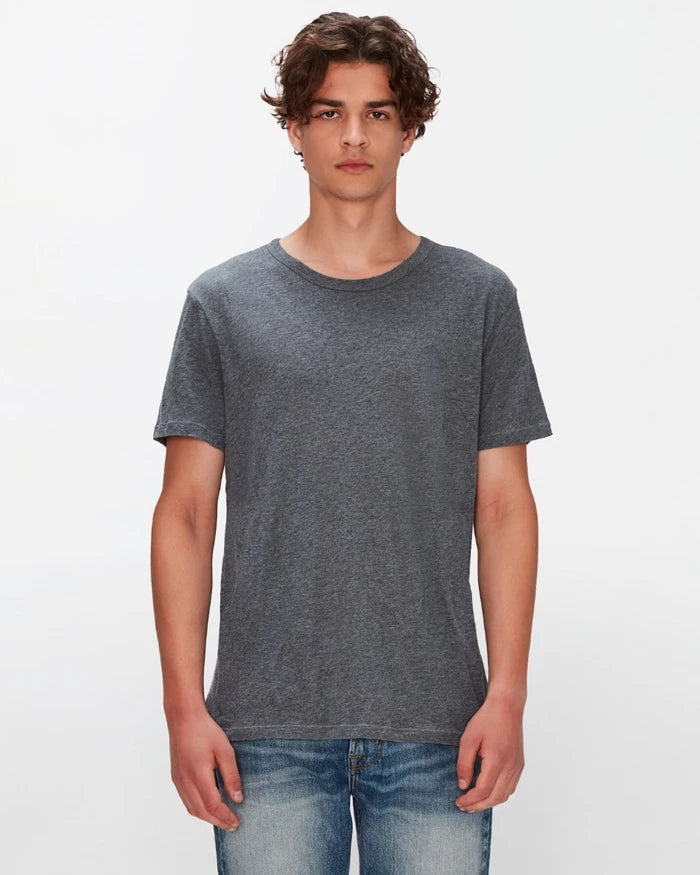 Featherweight Cotton Tee in Heather Grey 7 For All Mankind