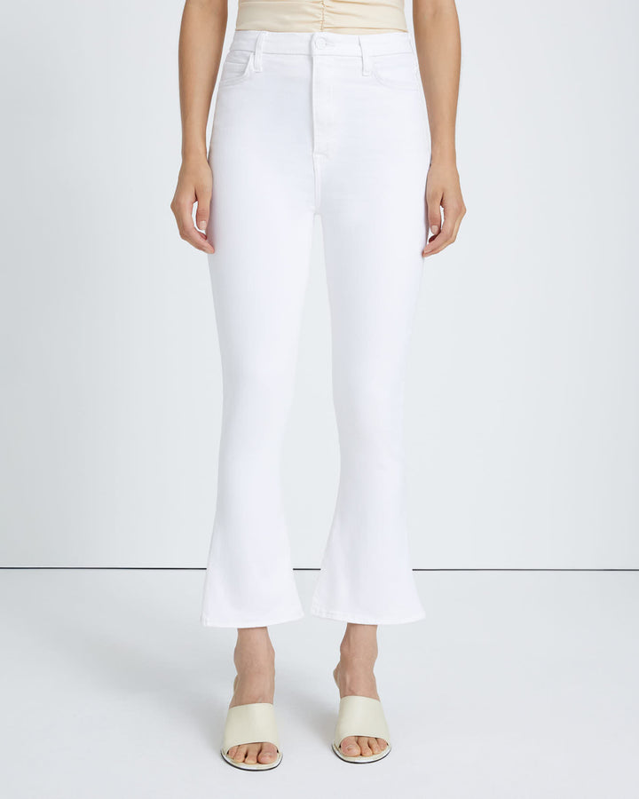 Lace Side Stretch Skinny Capri Pants (EXTRA BIG SIZE) (White