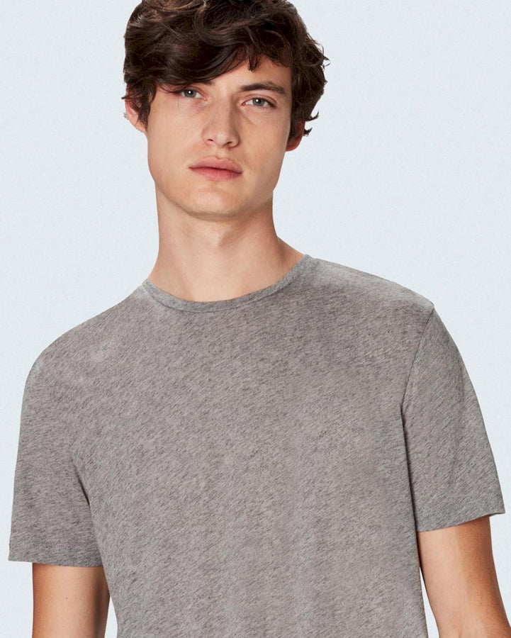 Grey Cotton / Cashmere Round Neck T-Shirt MEN