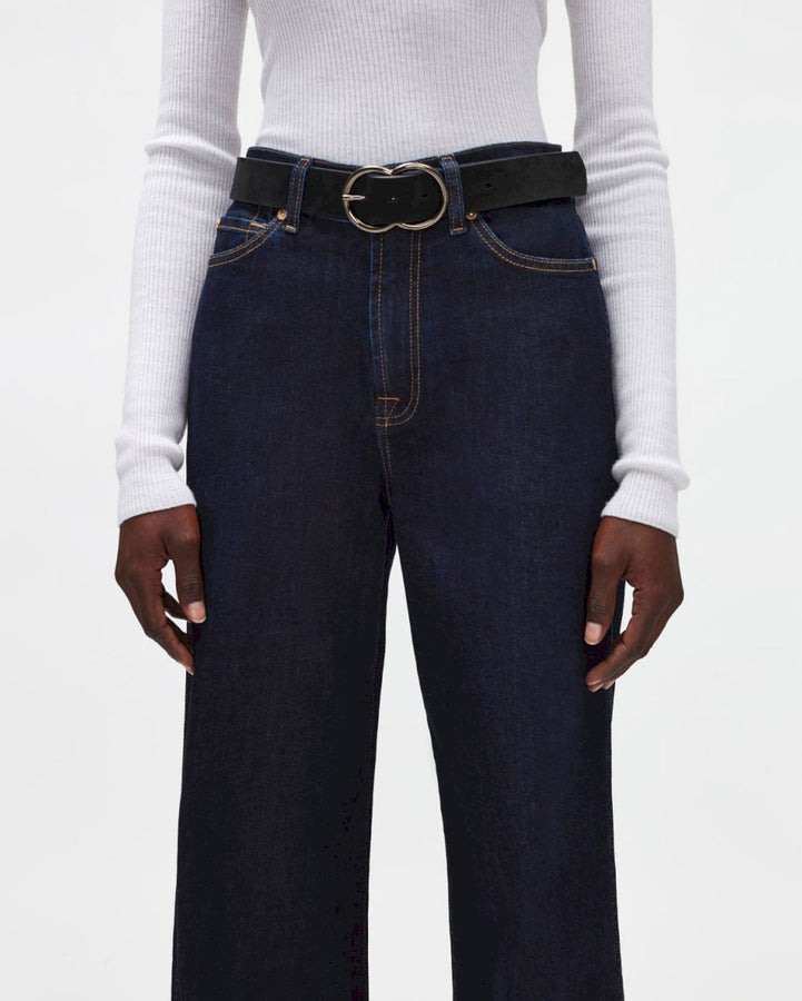 Infinity Suede Belt in Black