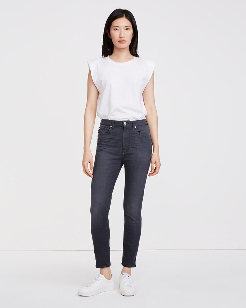 7 for all mankind b(air) Denim High Waist Ankle Skinny Jeans