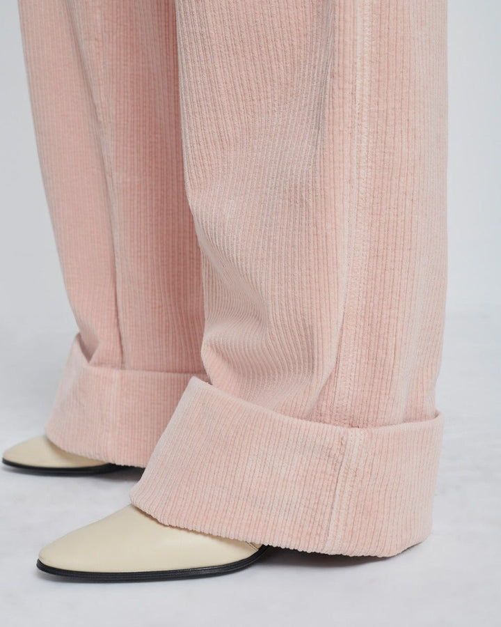 Corduroy Easy Trouser in Cameo Rose
