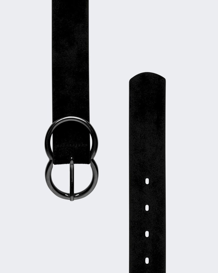 Infinity Suede Belt in Black
