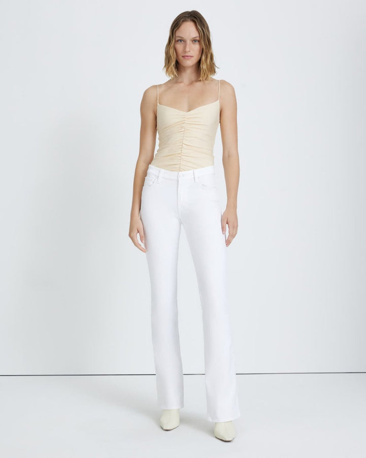 Womens 7 For All Mankind white Velvet Bootcut Trousers