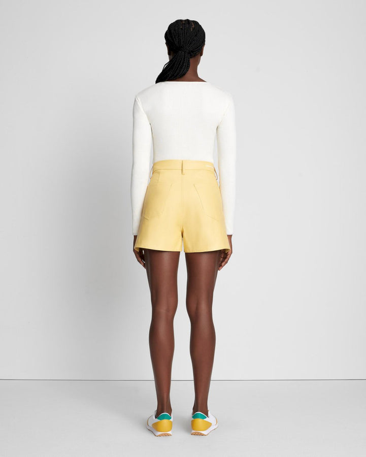 Faux Leather Tailored Short in Jojoba | 7 For All Mankind