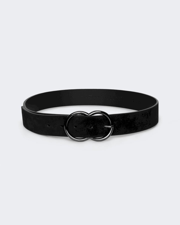 Infinity Suede Belt in Black